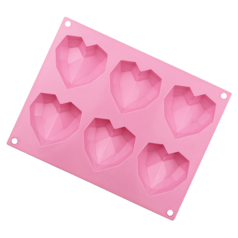 Geometric Heart Silicone Molds - Chocolate Hot Cocoa Bombs, Candy
